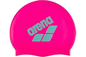 Arena Unisex Big Logo Silicone Swim Cap Women and Men Fitness Swimmers Intensive Training Durable Soft Elastic Bathing Cap