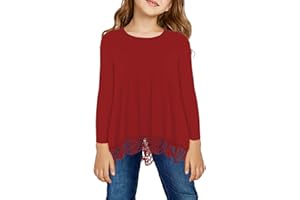 storeofbaby Girls Casual Tunic Tops Short Sleeve Loose Soft Blouse T-Shirt for 4-13 Years