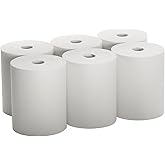 High Capacity TAD Towel rolls, 10" Roll, White, 6 Rolls Premium Quality Fits Touchless Automatic roll Towel Dispenser