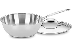 CUISINART 735-24 Chef's Classic Stainless 3-Quart Pan with Cover, Silver