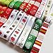Chenkou Craft Merry Christmas 20 Yards Polyester Grosgrain Ribbon Appliques - 3/8