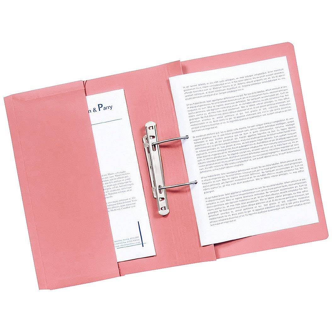 Q-Connect Transfer Pocket File 38mm Capacity Foolscap Pink (Pack of 25) KF26098