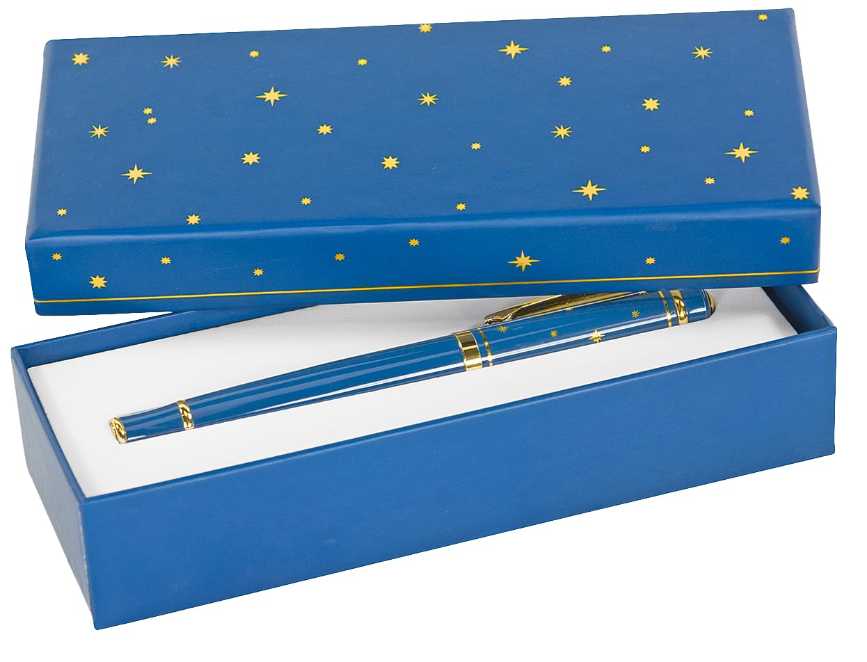 Navy & Gold Roller Ball Pen With Gift Box