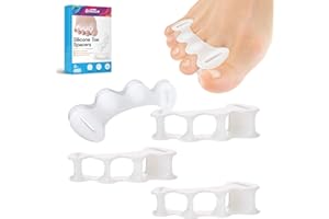 DLMDLM 2 Pairs Toe Spacers for Women and Men, Toe Separators for Correct Bunion, Relieve Feet Pain, Foot Alignment, Toe Strai