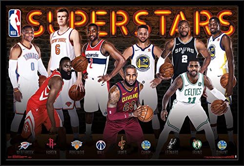 Tendencias Internacional NBA-Superstars Póster Enmarcado, 24,25 