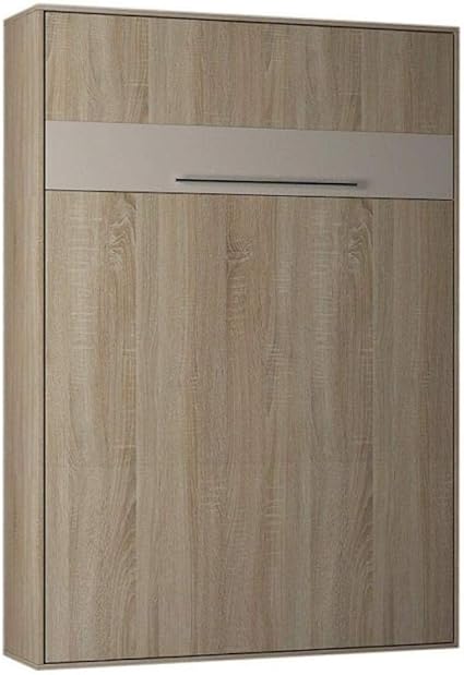 Inside Armoire Lit Escamotable Kompact Ouverture Assistee Coloris Chene Couchage 160 200 Cm Amazon Fr Cuisine Maison