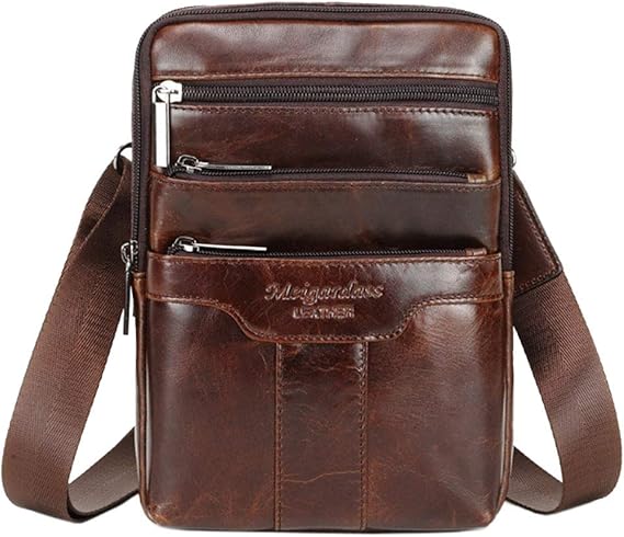 Amazon Hebetag レザーショルダー メッセンジャーバッグ メンズ ビジネスパック 財布 電話財布 02コーヒー 16cm W X7cm D X23cm H 6 29x2 75x9 25 バッグ スーツケース