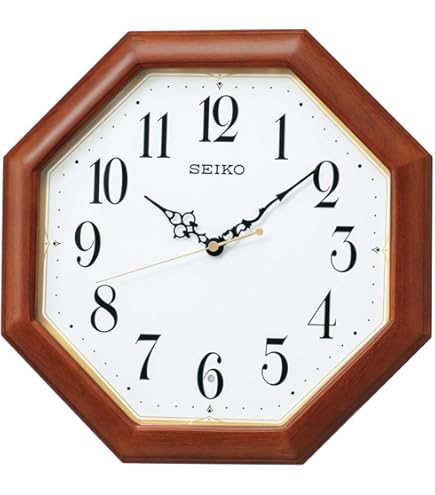 SEIKOSHA 八角形 掛時計 ゴールドメダルモデル Amazon.com: Seiko Octagon Wall Clock, Gold, 30.2 x 5.1 x 29.8 cm
