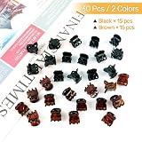Hanyousheng 30Pcs Mini Hair Clamps Non-slip Barrette Clip Black Brown view 4