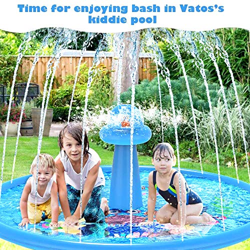 VATOS Sprinkler Splash Pad for Kids Toddlers, 67" Kiddie Pool Outdoor