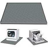 Dishwasher Drain Pan Mat,24''x20'' Dishwasher Drip Tray with Raised Edge,Non-Slip Silicone Dishwashers Drain Pan Floor Mat,Anti-Leakage Dish Washer Tray for Mini Dish Washers(