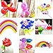 TECH-P®100 Pack 260Q Deluxe Magic Vapor Balloons Pump Set Long Balloons Latex Twisting Balloons for Birthday Wedding Festival Party - 1 Pump & 192 Animal Eye Stickers Included