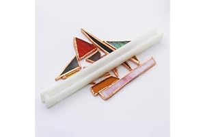 CATOSUM Stained Glass Hand Foiler 7/32"Stained Glass Copper Foiling Tool,Short Hand Foiler 7/32" Foil Crimper, White(Don't Include Glass)