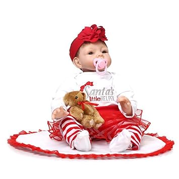 FidgetGear 55CM Christmas Simulated Silicone Doll Toys for Children Christmas Gift
