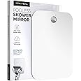 HONEYBULL Shower Mirror Fogless for Shaving - Flat Anti Fog Mirror with Razor Holder for Shower, Mirrors, Shower Accessories, Bathroom Mirror & Accessories, Holds Razors for Men (Large 8x10in)