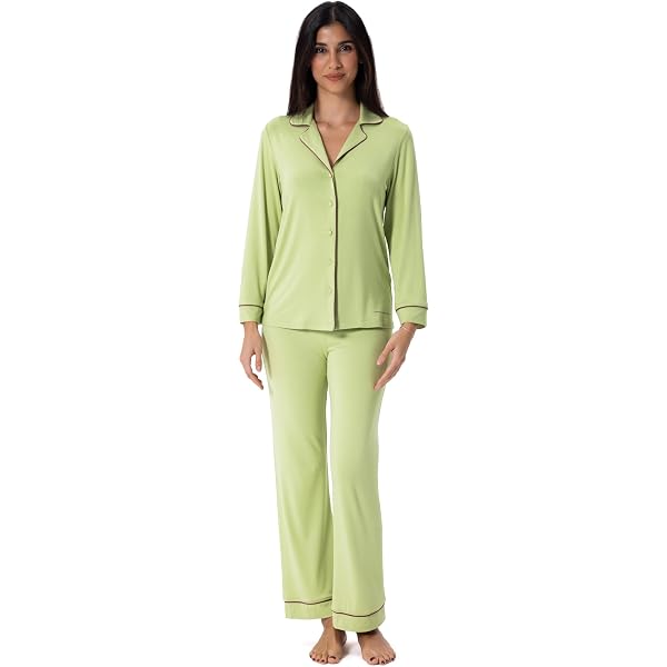 Ailizeye Women’s 100% Cotton Pajama Set – Floral Print, Chinese Style, Long Sleeve Top & Pants - View #8