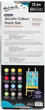 Mont Marte Signature 12pc 36ml Acrylic Colour Pastel Paint Set view 9