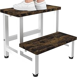 Tigerden Wooden 2 Step Stool for Toddlers Kids and