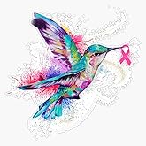 Hummingbird Ribbon Breast Cancer Awareness T Sticker Vinyl Decal Car Laptop Wall Window Bumper Sticker 5