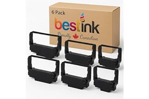 Best Ink Replacement Compatible with ERC30 / ERC34 / ERC38 New Compatible Black Ribbon - 6 Per Pack