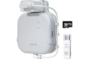 256GB Micro SD Card & Outlet Wall Mount for Blink Sync Module XR with Short Cable, SD Card for Local Video Storage with Reade
