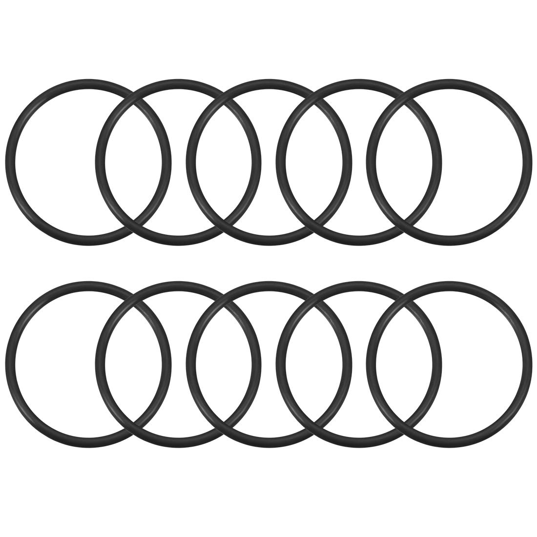 sourcing map Nitrile Rubber O-Rings 46mm OD 39.8mm ID 3.1mm Width, Metric Sealing Gasket, Pack of 10