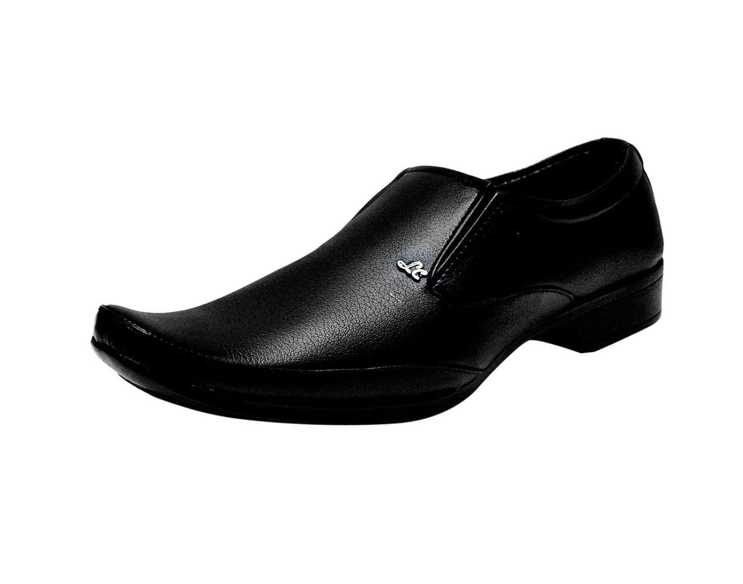 kraasa men's black leather formal shoes
