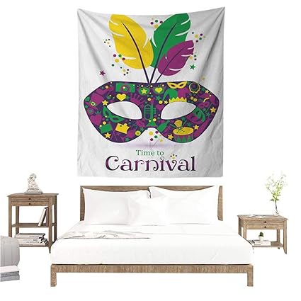 Amazon Com Williamsdecor Tapestry Mardi Gras Time To