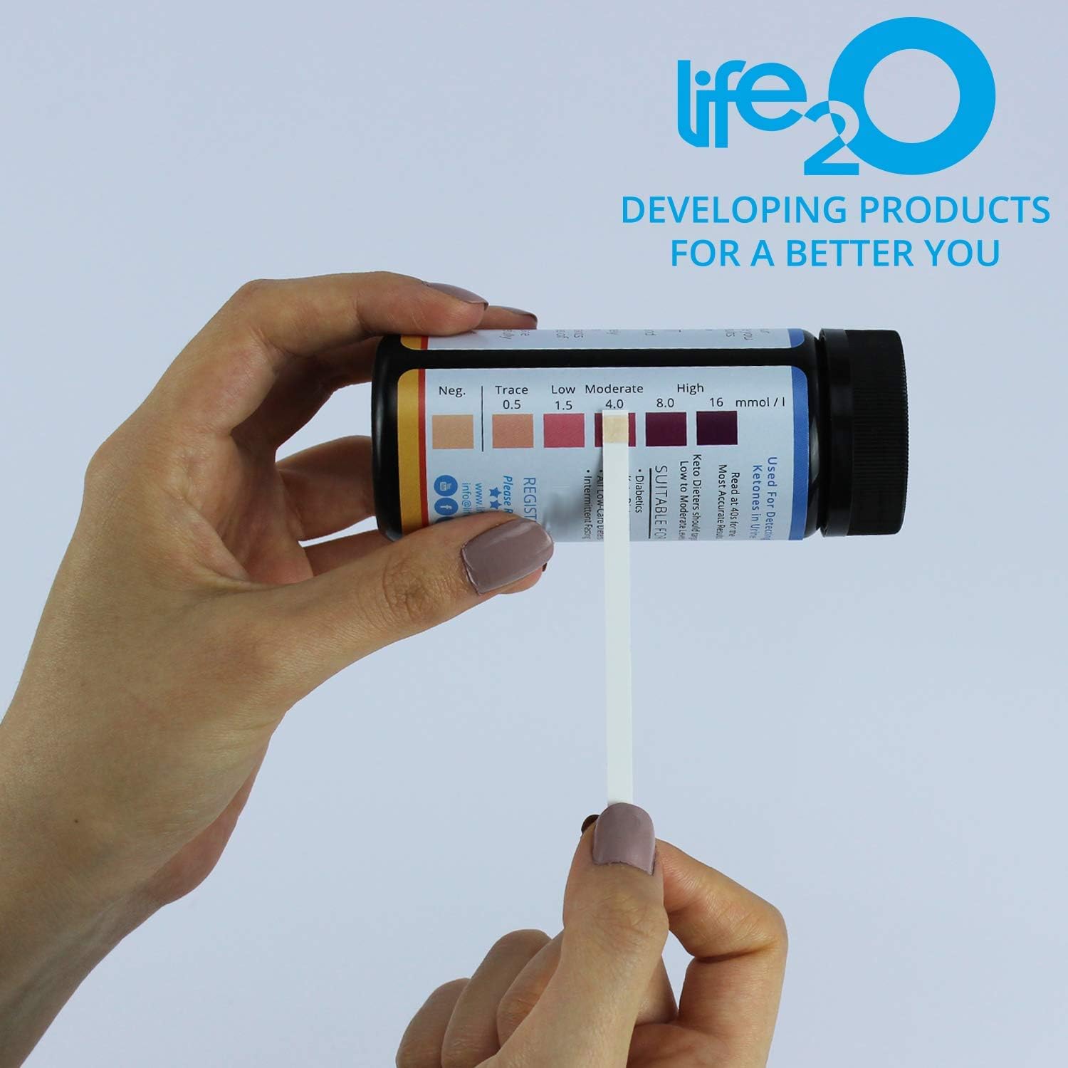 Keto Urine Test Strips 100ct, Ketone Urinalysis Testing Kit for Ketosis, Dip-Stick Tester to Measure and Monitor Ketones Level for Ketogenic, Atkins AMD Low-Carb Fat Burning Diets: Health & Personal Care