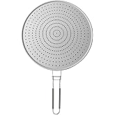 Silicone Splatter Screen for Frying Pan 13 Inch - Grease Splatter Guard with Foldable Handle, Dishwasher Safe &amp; Never Rusts, Fits Most Pans for Stove Top &amp; Bacon Cooking