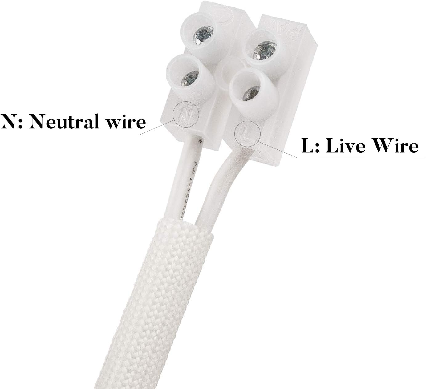 DiCUNO GU10 Lamp Holder 0.75mm² 15CM/150MM Wire GU10 Connector Ceramic Base for Spotlight Bulb 0-250V, 300W, 2A, 10 Packs - Image 5