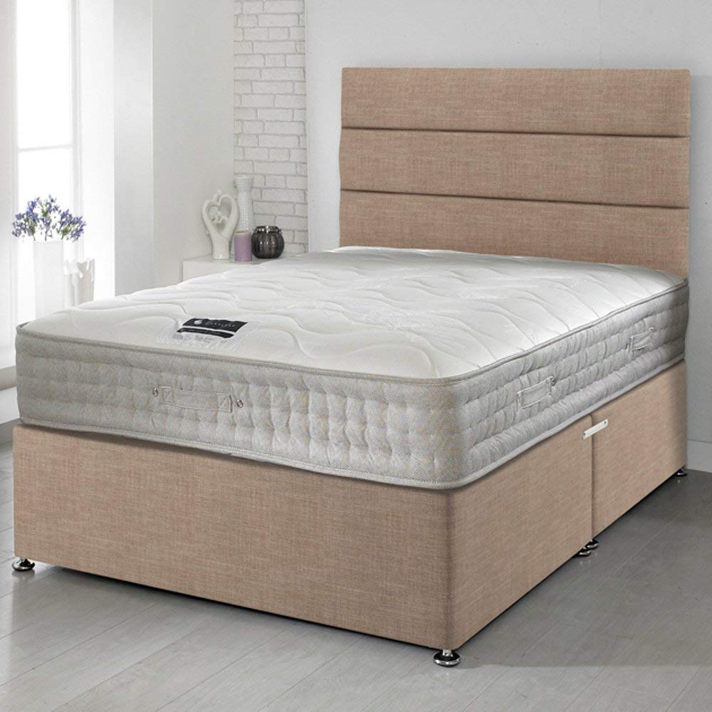 Happy Beds Divan Bed Set Bamboo Pocket Memory Foam Pocket Sprung