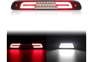 SHINEFIT LED 3rd Third Brake Light Compatible with F150 F250 F350 1994-1996/ Bronco 1992-1996, Red Housing Clear Lens High Mount Stop Rear Brake Lights Cargo Lamp