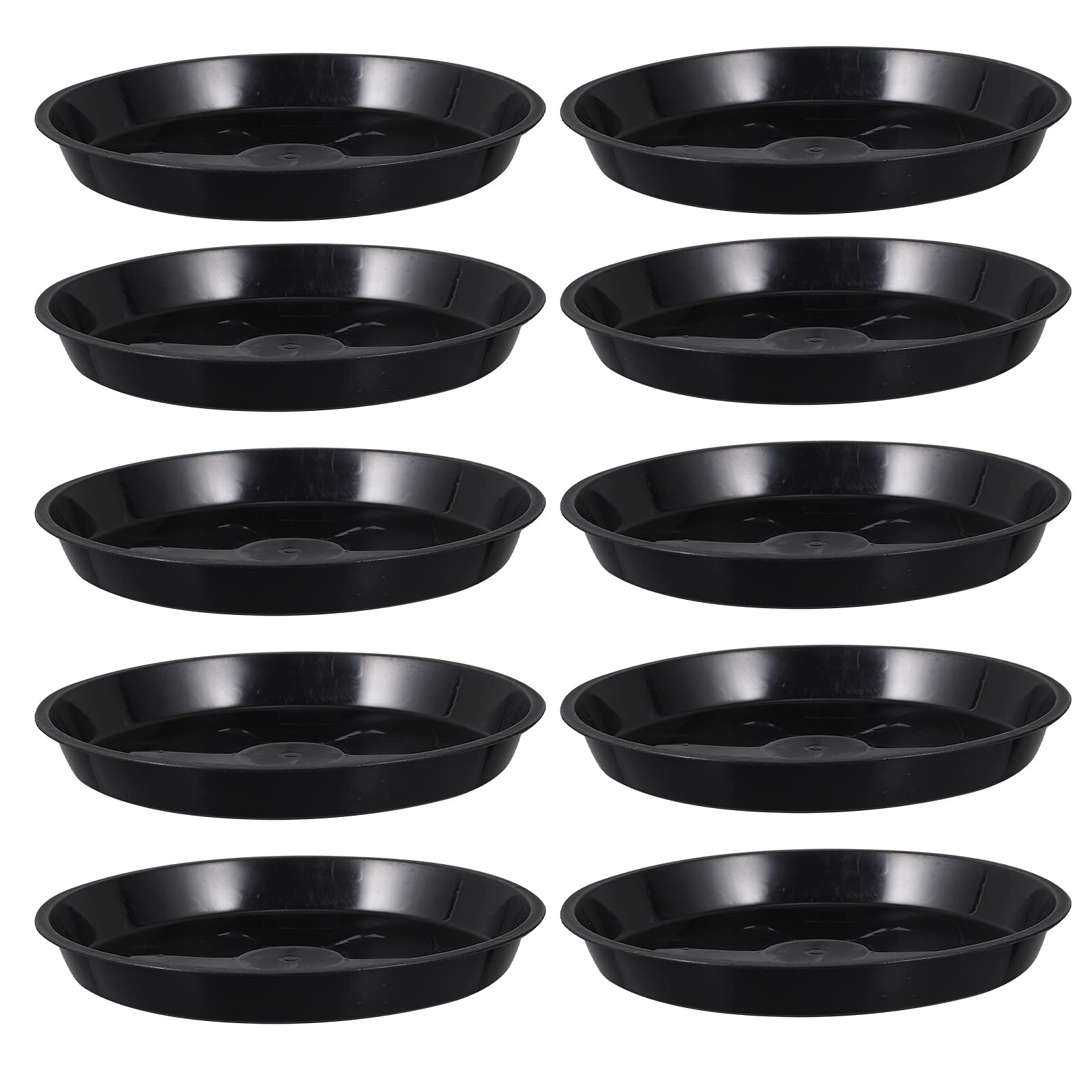 Wensmy 10Pcs Plant Saucer 25CM Round Plastic Plant Trays Plant Saucer Drip Trays Flower Pot Drip Trays Garden Plants Saucers for Indoor Outdoor (25CM)