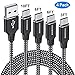 Micro USB Cable,JOOMFEEN [4Pack 3FT/6FT/6FT/10FT]High Speed USB to Micro USB 2.0 Cable Fast Charging and Syncing Nylon Braided Android Charger Cord for Samsung,Kindle,Tablet,HTC,LG,PS4 (Black/Silver)