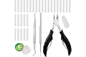 EMSIOK (30+3) Pack Ingrown Toenail Correction Treatment Kit, Professional Podiatrist Toenail Clippers, 30PCS Ingrown Toenail Treatment Corrector Strip with 2PCS Ingrown Toenail Lifter and File