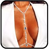 Tgirls Rhinestone Body Chain Crystal Body Jewelry Sparkly Waist Chains Nightclub Beach Bra Body Chains for Women