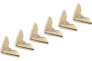 100pcs Retro Metal Book Corner Protectors for Albums Menus Notebook Folder File Nostalgic Style with Fine Carved Surface and 