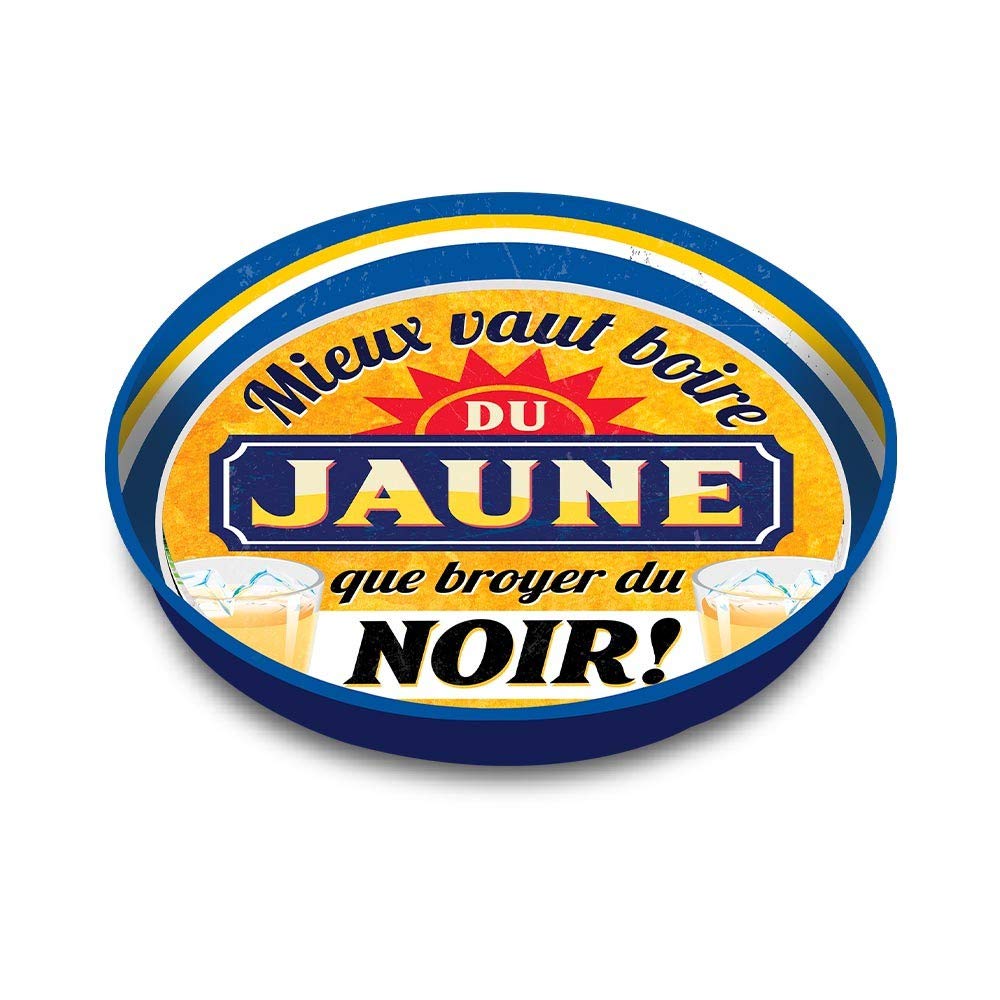 Metal Tray Drink Yellow