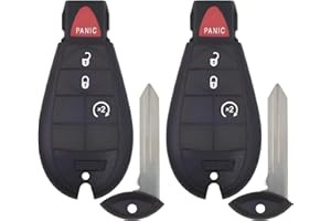 Replacement Key Fob with Remote Engine Start for Dodge Ram 1500 2500 3500 (2009-2012) - 4-Button Keyless Entry Transmitter FO