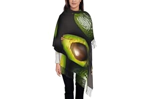 njkhbolk Warmth Avocado Fruit Pattern Print Keeping Shawl Scarf,Cozy Elegant For Fall Winter,Travel Everyday Wear