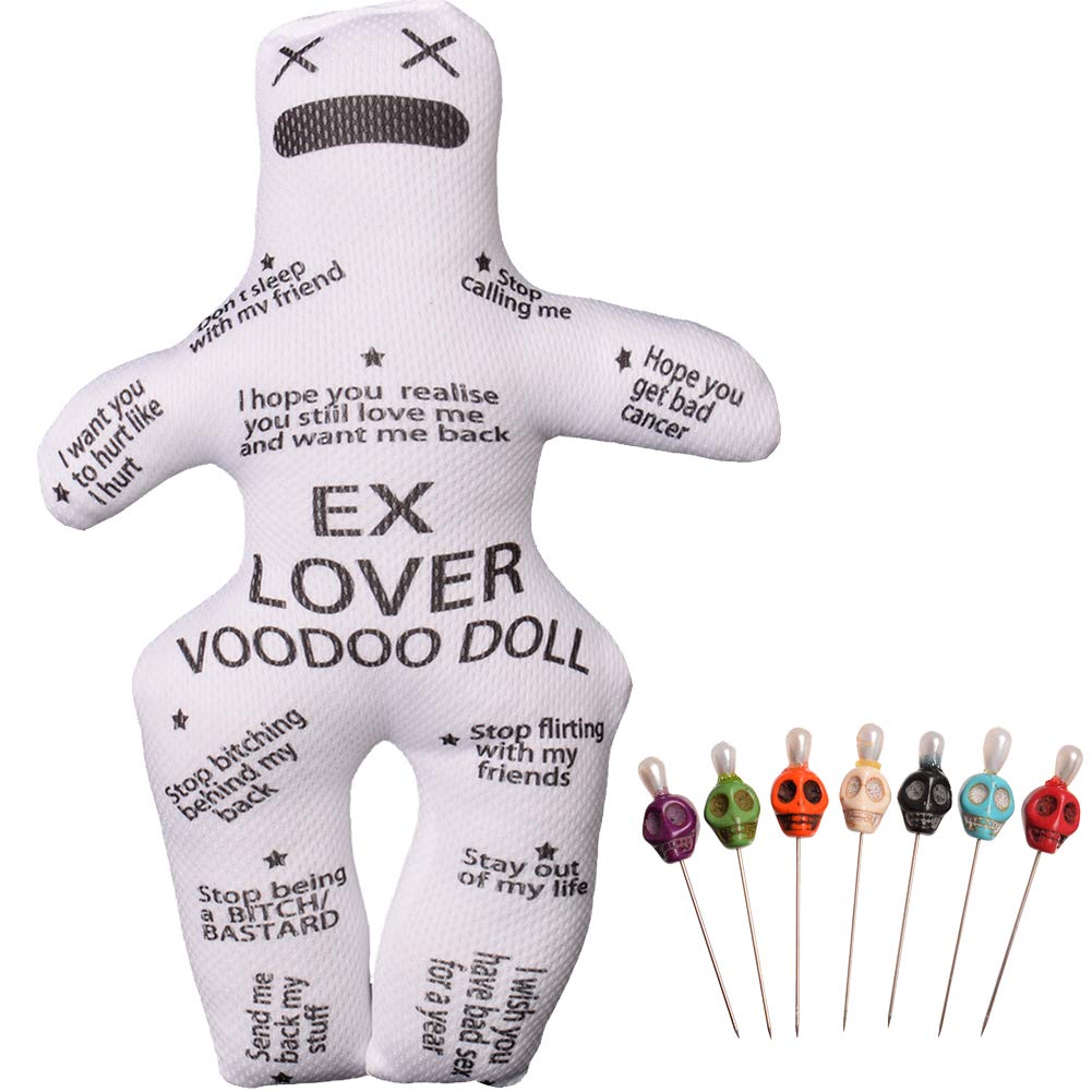 GRACEART Personalised Revenge Voodoo Doll With Skull Pins (Style-C (EX LOVER))