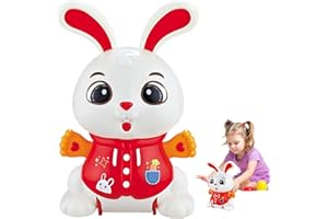 Electric Dancing Bunny - Interactive Soothing with Light | Children Electric Toy Swinging Bunny - for Preschoolers Teens Chil