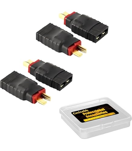 Padarsey Deans T Plug Mannelijk naar Traxxa TRX Vrouwelijke Connector Adapter Geen Draden RC Batterij Connectors Converter Adapters Set (2 stuks
