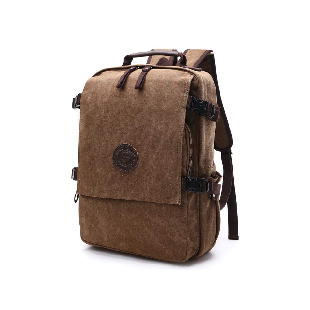 VwyuEgg Laptop Backpack,Vintage Casual Canvas Backpack Travel Rucksack Satchel Backpack Camping Backpack for Men School/Hiking/Outdoor Casual Daypacks College Bag