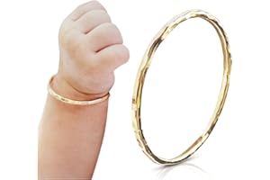Ellie J Maui Baby Bangle Bracelet (4 1/2" Inches, 14K Yellow Gold Filled)