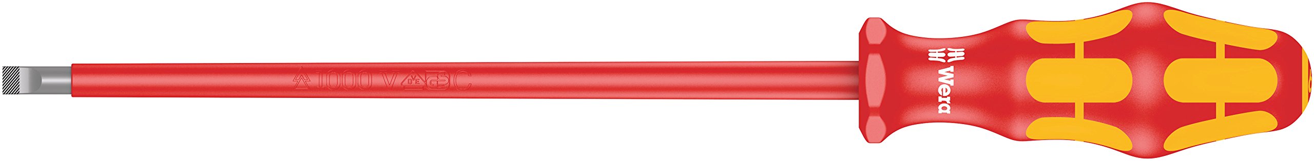 Wera Kraftform Plus Series 100 VDE 160 i Insulated Screwdriver for Slot Screws with Lasertip