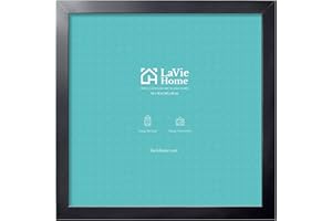 LaVie Home 18 x 18 Picture Frame, Square Poster Frame with High Definition Plexiglass, Horizontal or Vertical Wall Gallery Poster Frames Suitable for Photos, Artworks, Posters,Puzzle, Black 1pc