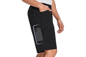 Moosehill Mens Cargo Hiking Shorts Lightweight Water Resistant for Casual Golf Work Tactical Fishing with 6 Pockets