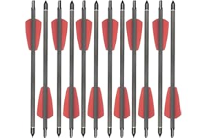 Crossbow Bolts 7.5" 15" Archery Carbon Crossbow Arrows with 100 Grain Removable Tips and Moon Nocks Archery Arrows for Huntin
